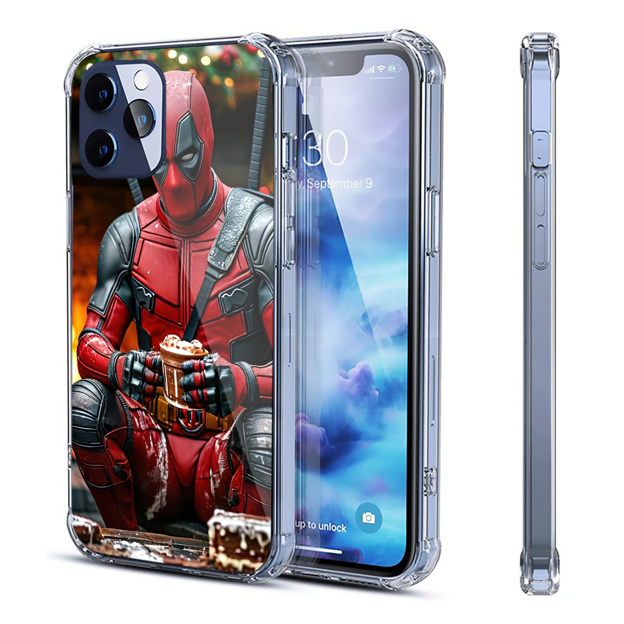 （画像用） Deadpool デッドプール 【iPhone 12シリーズ対応】透明スマホケース（クリアソフトケース）